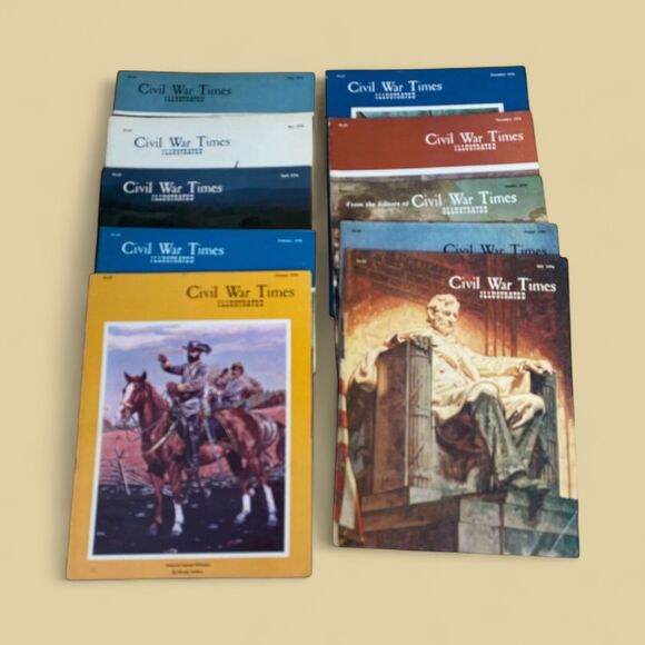 1976 Civil War Times Illustrated Lot of 10 VG+ History Magazines Excl Mar & Sep - Picture 1 of 12